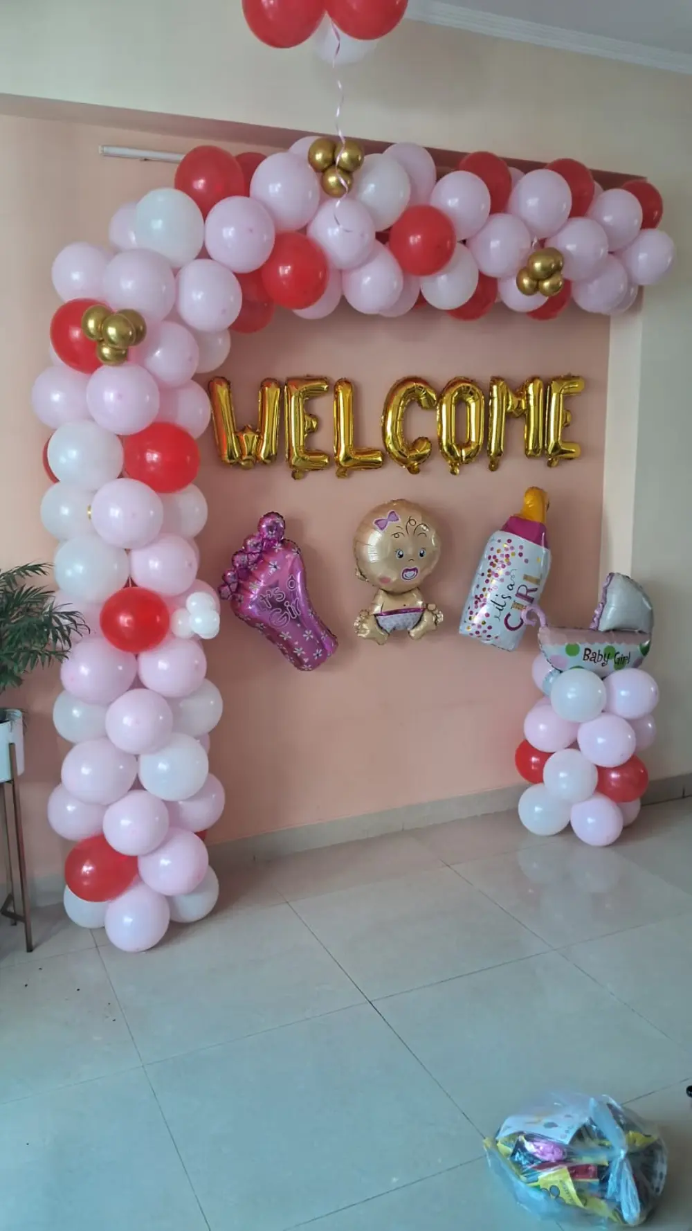 Baby Elephant Theme Backdrop — Baby Welcome & Baby Shower Decor in Lucknow