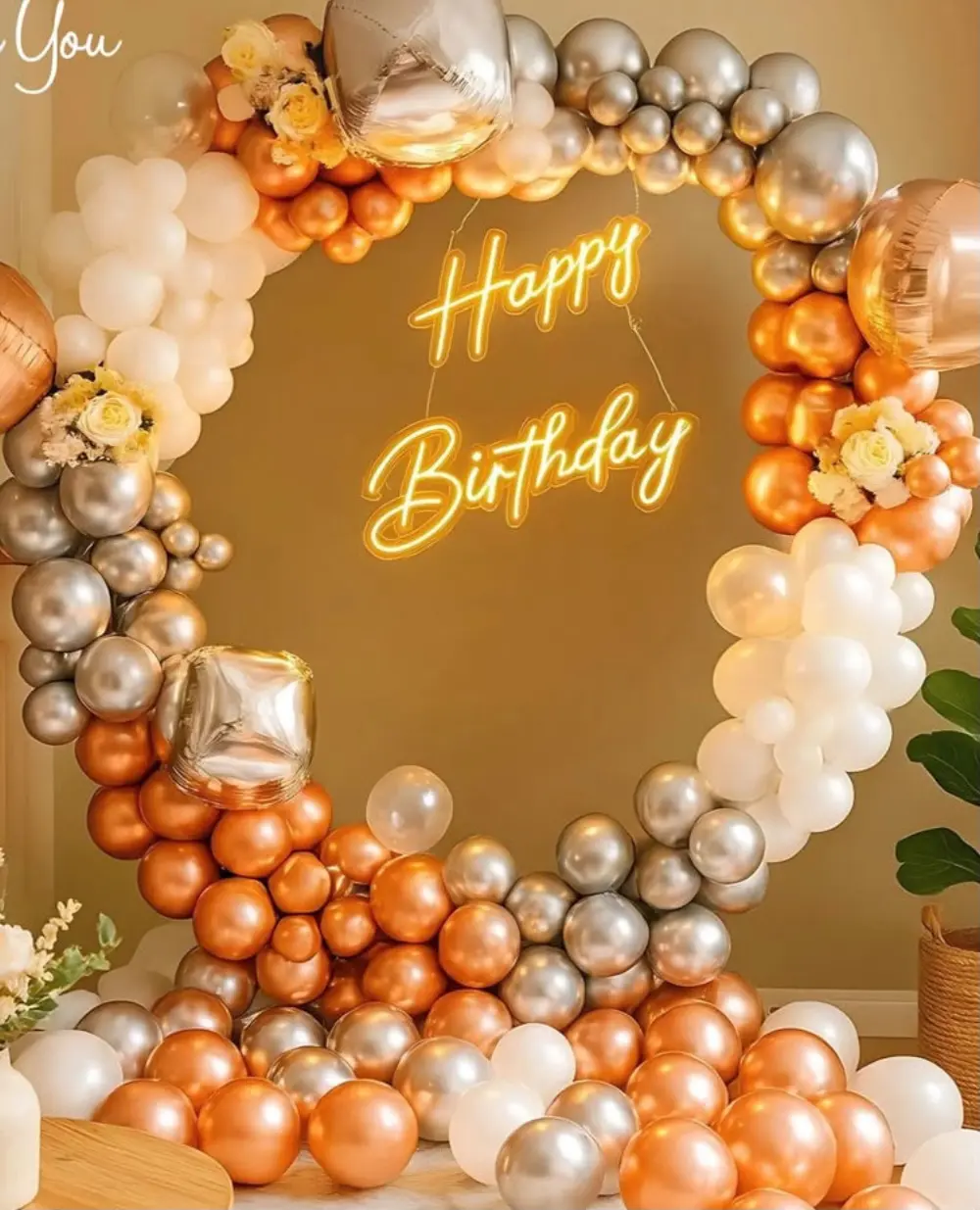 Black & Gold Champagne Gala — Adult Birthday Decoration in Lucknow